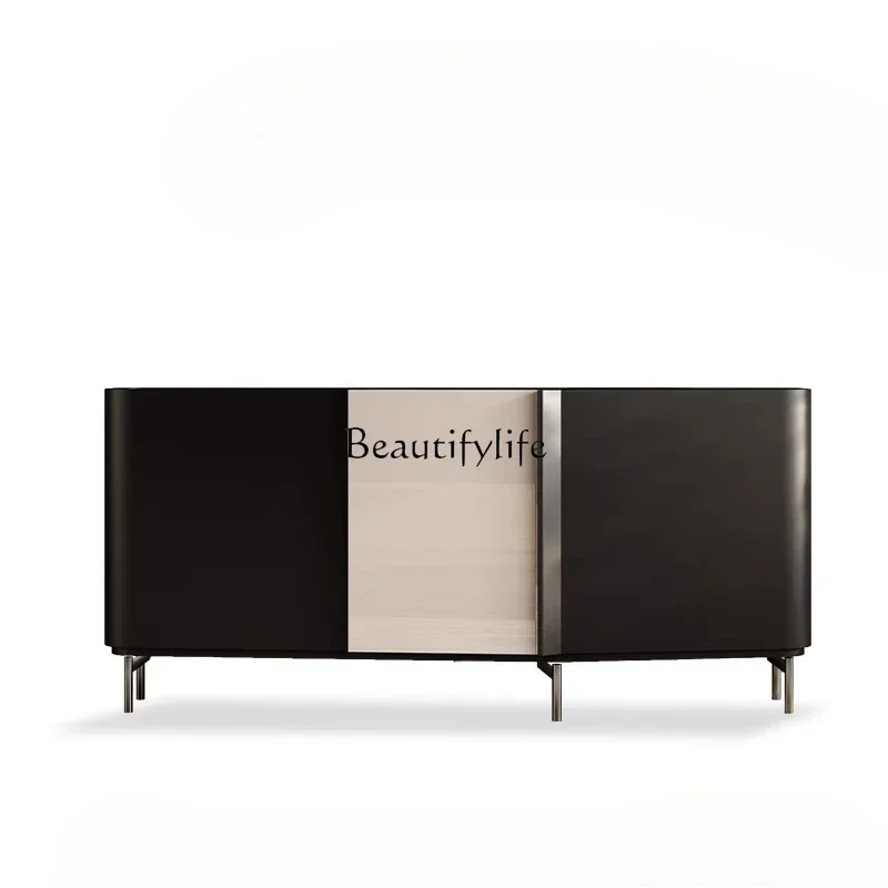 

45Ljy Italian light luxury rock slab dining side cabinet modern simple entrance cabinet