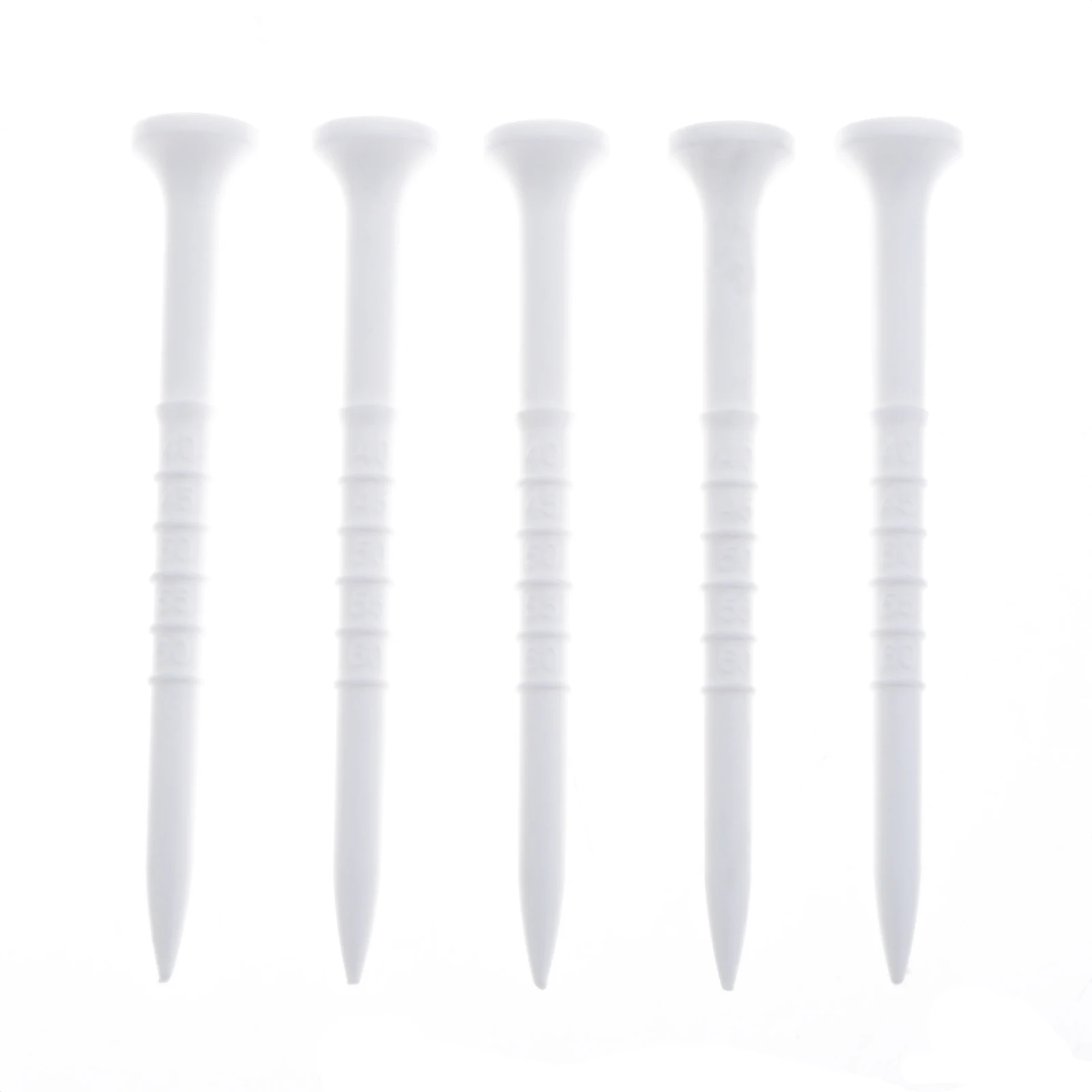 

5Pcs/lot Golf Training Tees With Count Scale White Plastic Club Driving Range Hitting Trainer Ball Nails Golfer Accessories 83mm