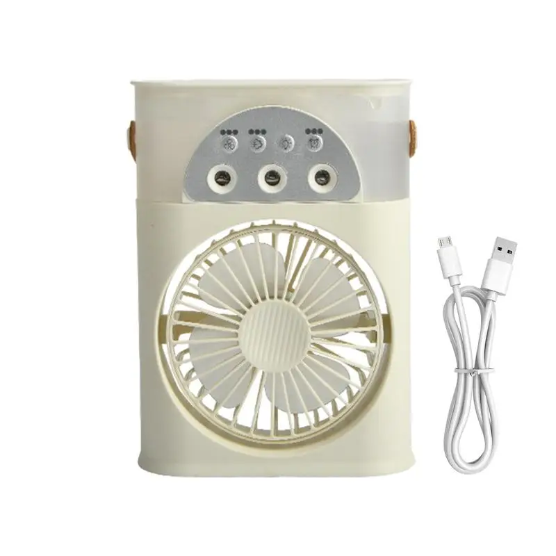 

Cooling Spray Fan Small Adjustable Spray Fan Stylish Energy Saving Fan Portable Electric Fan With Light For Home Libraries