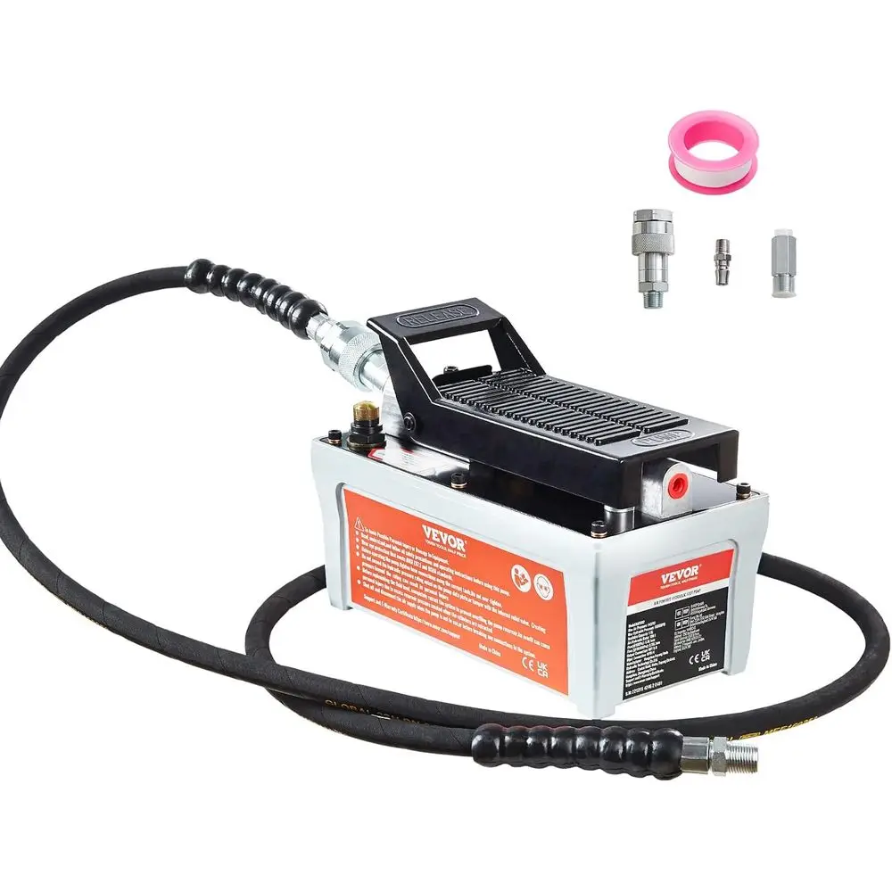 

Air Hydraulic Pump, 10,000 PSI 1/2 Gal Reservoir, NPT 3/8" Oil Outlet, NPT 1/4" Inlet, 6.6 t Pipe, oot Actuated Hydraulic Pump A