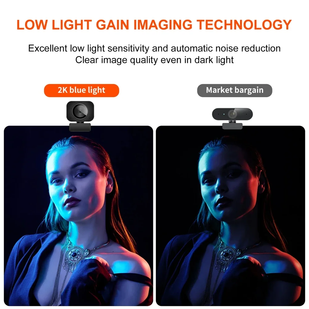 2K HD Web Camera Full HD USB Webcam Autofocus With Microphone Web Cam For PC Computer Mac Laptop Streaming YouTube Webcamera