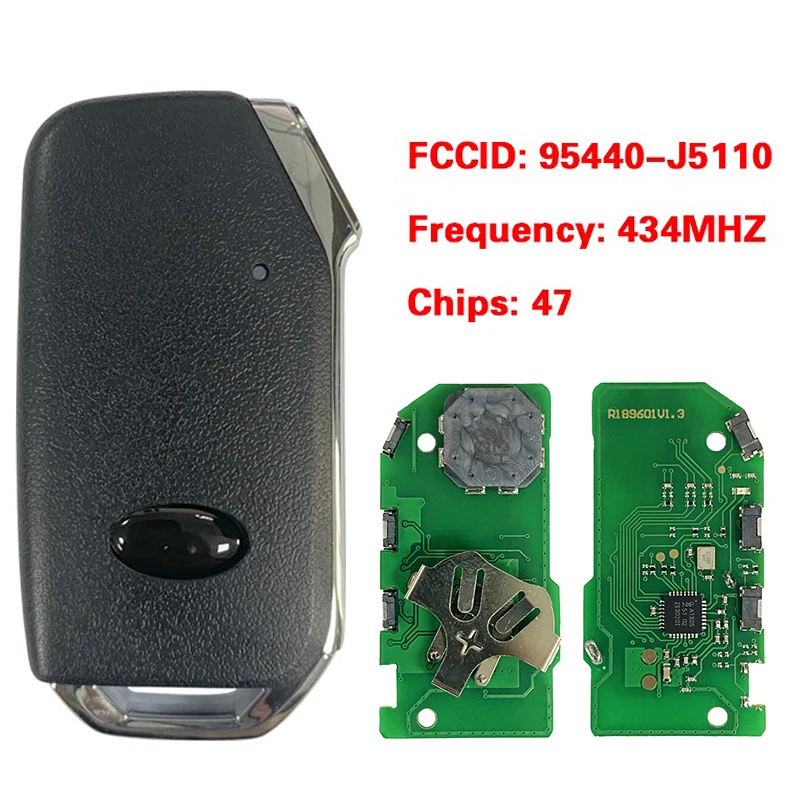 

CN051117 послепродажного обслуживания, 3 кнопки, умный дистанционный ключ FCC 95440-J5110, чип ID47 433 МГц, без ключа для KIA Stinger 2018-2020