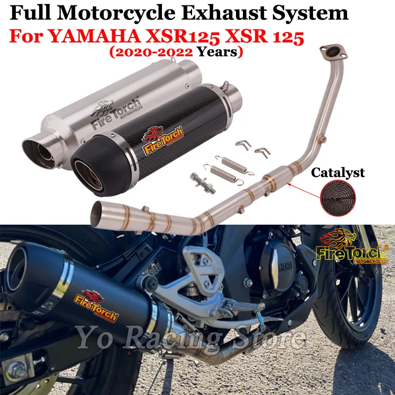 

Slip On For YAMAHA XSR125 XSR 125 2020 2021 2022 Full Motorcycle Exhaust System Escape Modify Front Mid Link Pipe Muffler Moto