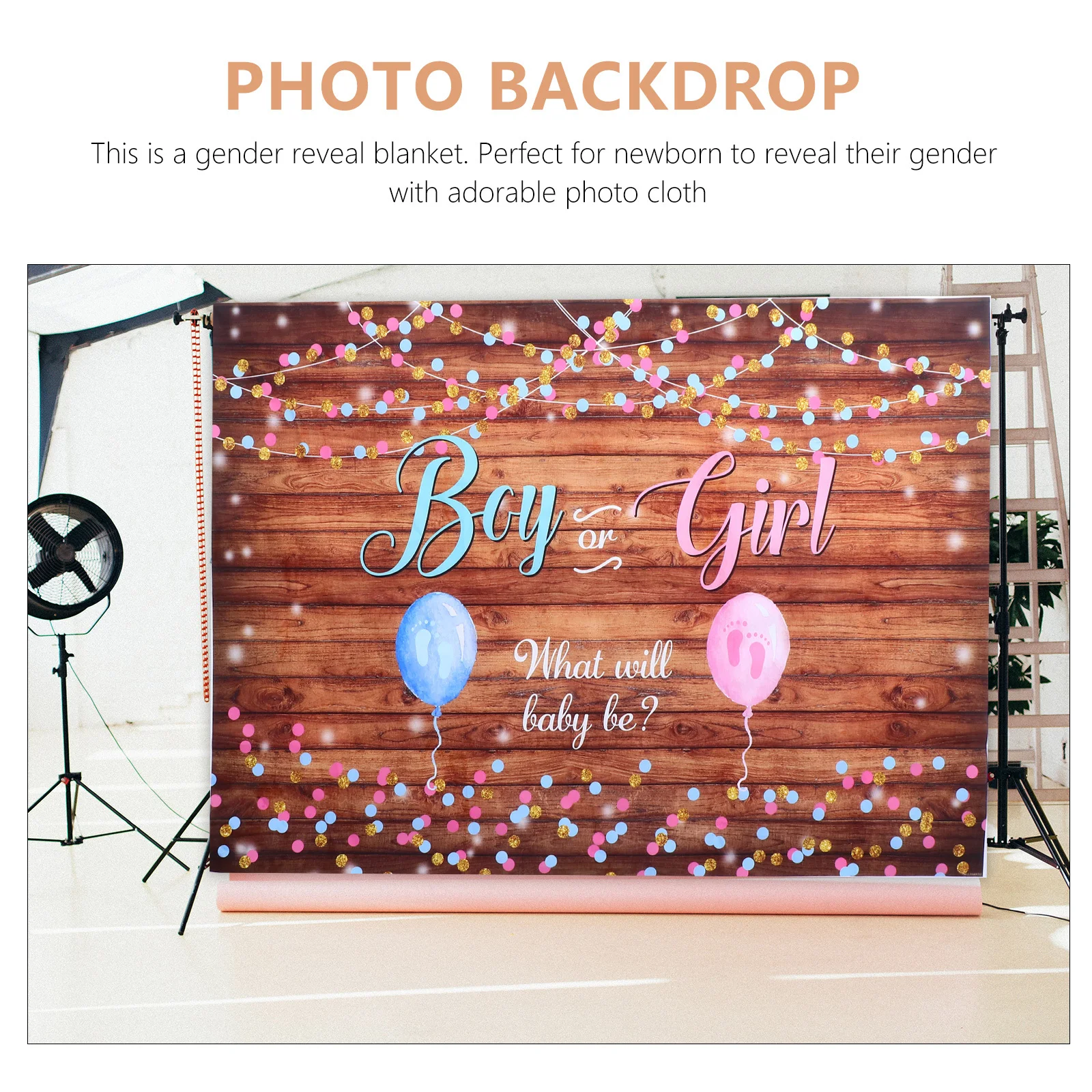 

1Pcs Boy Girl Gender Reveal Blanket Soft Newborn Photo Backdrop Baby Photo Shoot Cloth Gift Newborn Backdrop Flannel Blanket