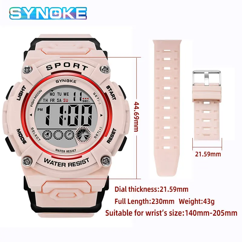 Fashion Luxury Women Watches 50M Water Resistant Outdoor Sports Electric Clock Multifunctional Ladies Digital Watch reloj hombre