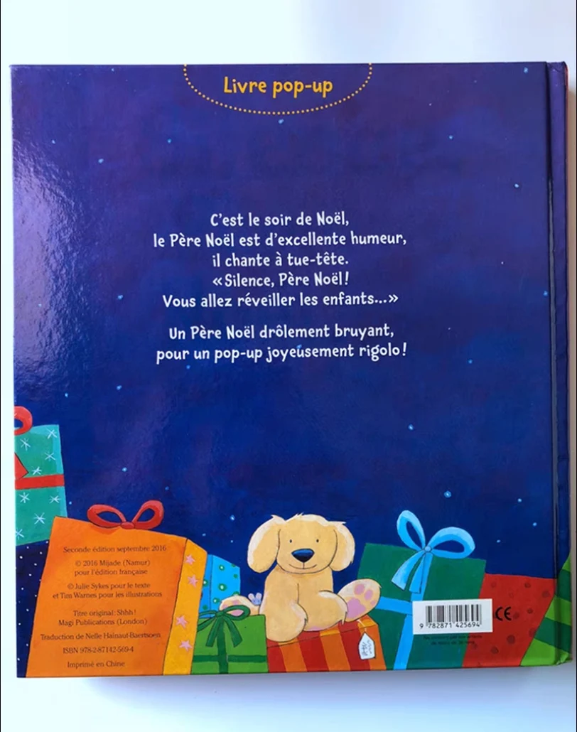 Parent Child Kids French Book Early Education Christmas Story Lovely Cute Pictures Cardboard Book Age 2 up