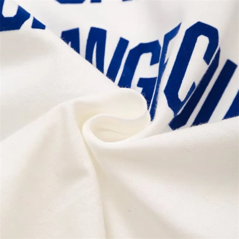 KEYANKETIAN 2024 New Launch Color Matching Patchwork Alphabet Print T-shirt Summer Leisure style Women's Loose Tees Pullover Top