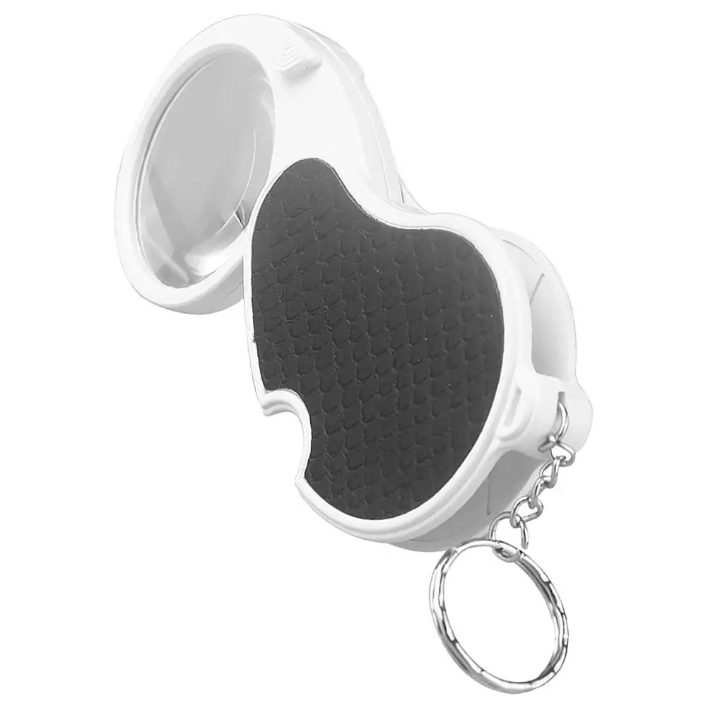 

Folding Glass Light Keychain Portable Mini Desk Magnifier for Jewelry Craft Inspection Clear Lens