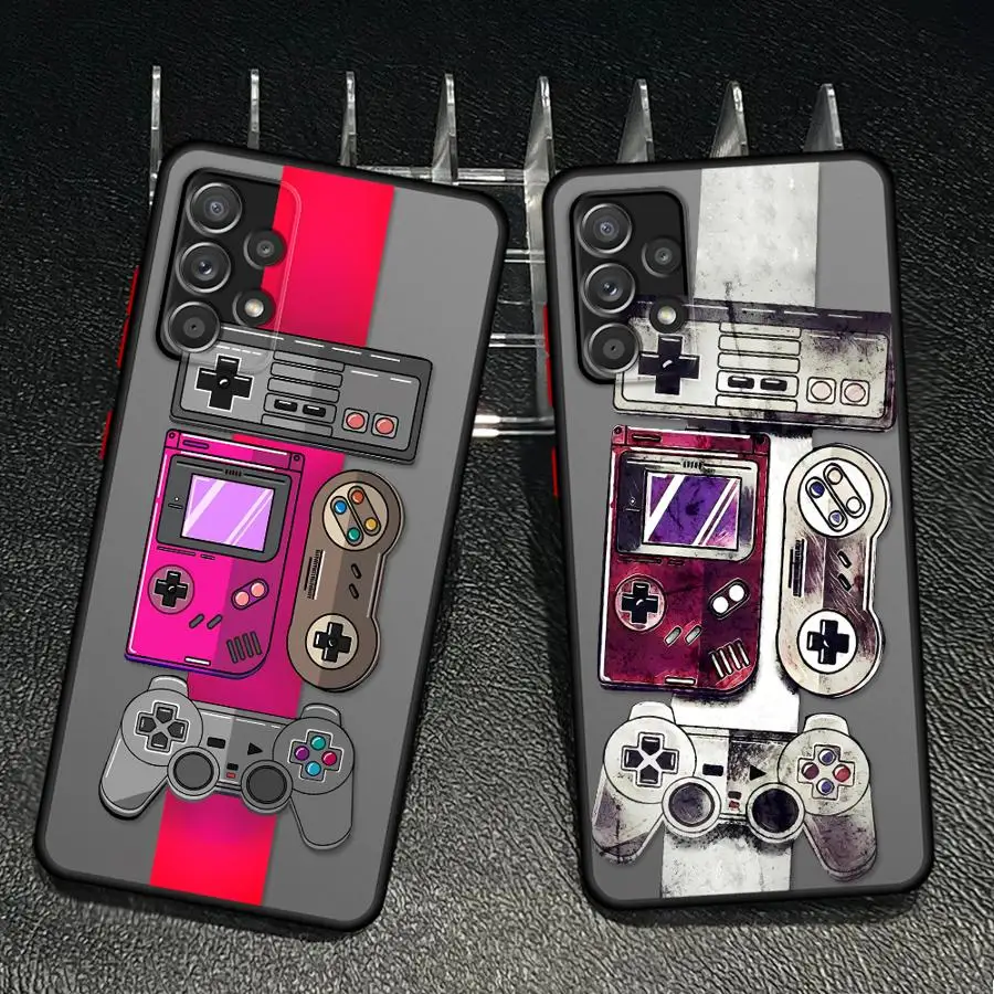 Cartoon Retro Game Console Phone Cover Case for Samsung Galaxy A35 A14 A23 A54 A34 A36 A52S A72 A56 A55 A16 A15 A53 A73 A33 A17