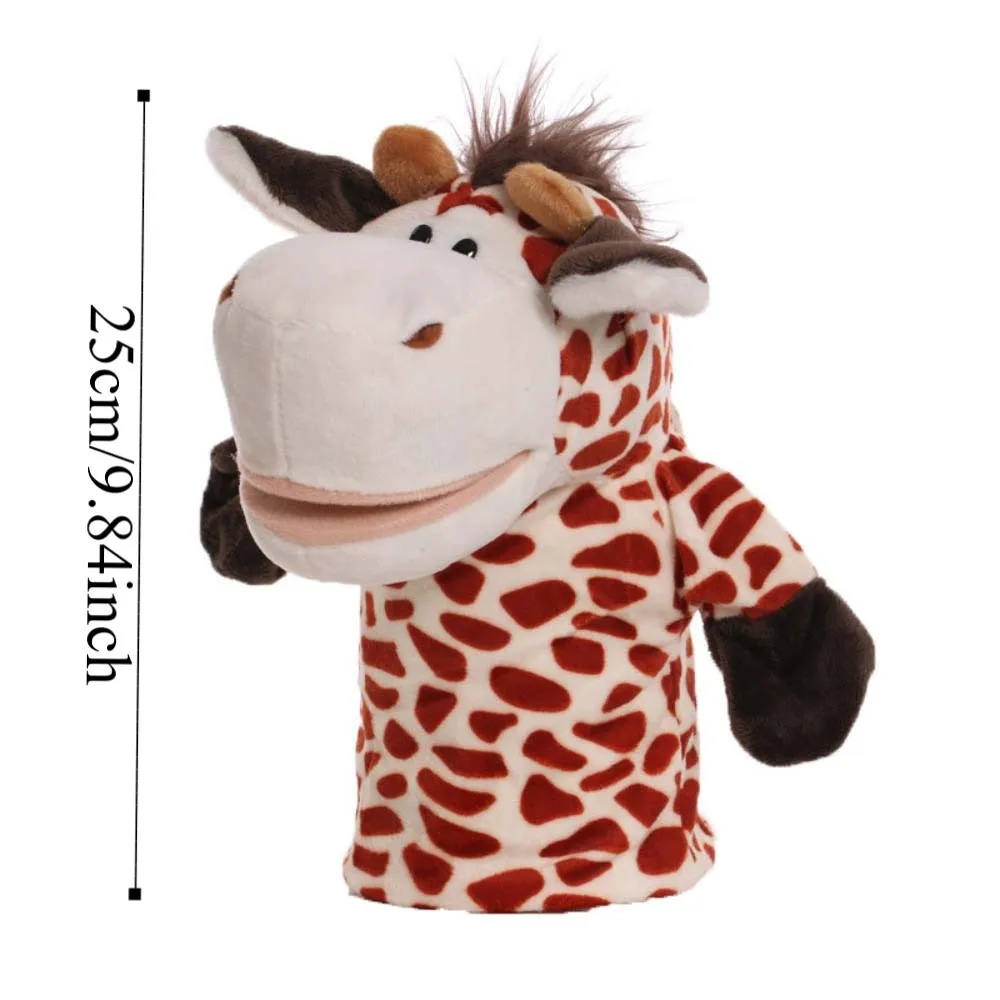 Presentes do miúdo animal de pelúcia fantoche de mão interativo dos desenhos animados boneca de mão de pelúcia bonito macaco mão fantoches de dedo pai-filho