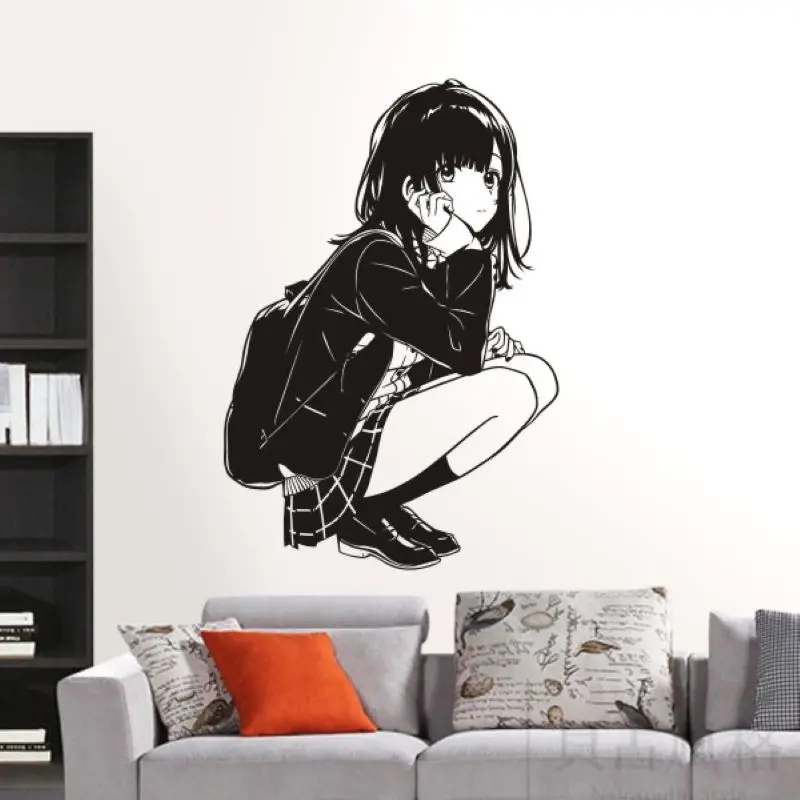 Soshite Joshikousei wo Hirou Наклейка на стену огивара Sayu виниловые наклейки на стену декоративные украшения для дома аниме автомобиль