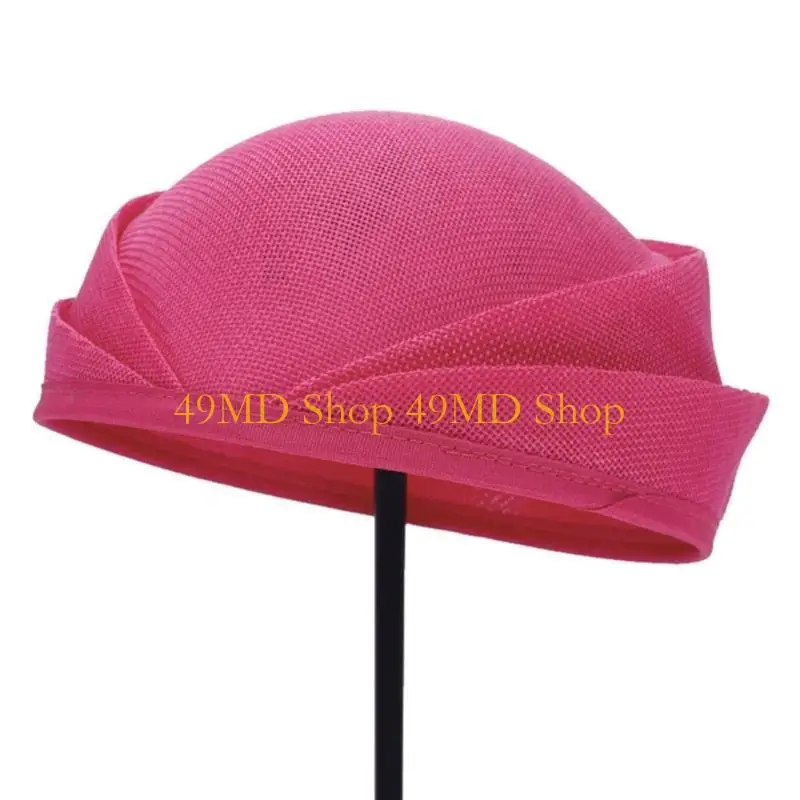 49MD Sinamay Fascinator Base for Women DIY Headwear Millinery Party Hat Base Breathable Round Support Costume Accessories