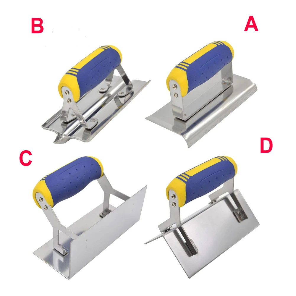 Bordure à main en acier inoxydable pour béton, outils de rainurage, plâtre, ciment, finition, plâtrage, 1 pièce