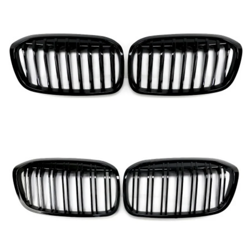 

TIYPEOR Replacement Car Grilles ABS 2 Double Slats Three Color Front Mesh Grille for 2 Series F46