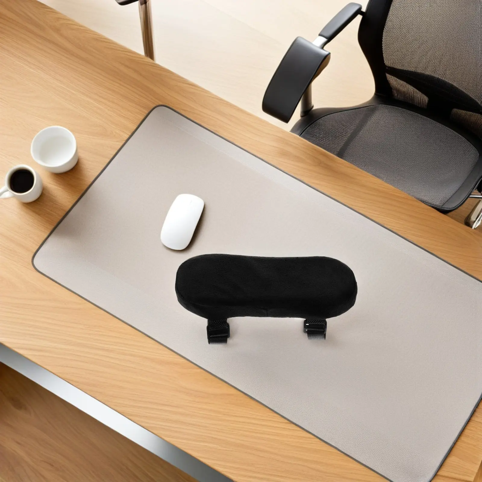 4Pcs Office Chair Armrest Pads Adjustable Ergonomic Arm Cushion Height Increasing Washable Non Slip Armrest Covers for Desk