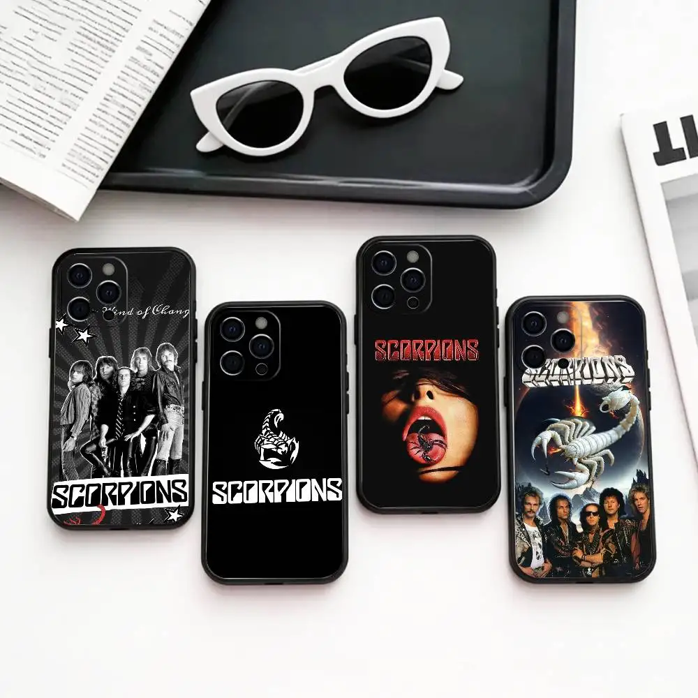 

S-Scorpions BAND Phone Case Silicone Soft For IPhone 17 16 15 14 13 12 11 X XR Plus Pro Max Plus