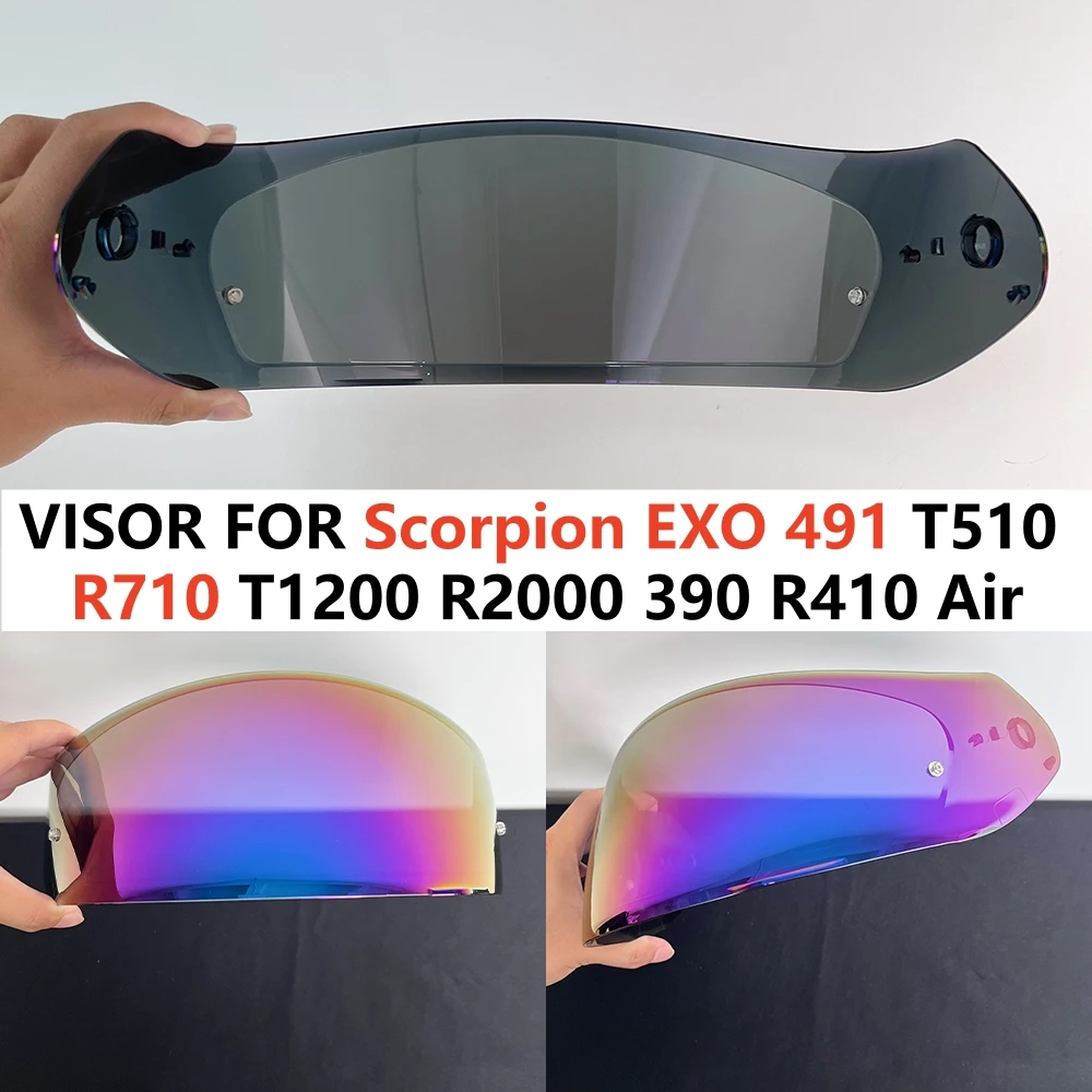 Helmet Visor for Scorpion EXO-491 T510 R710 T1200 R2000 390 R410 Air Face Shield Uv Protection Motorcycle Moto Casco Accessories