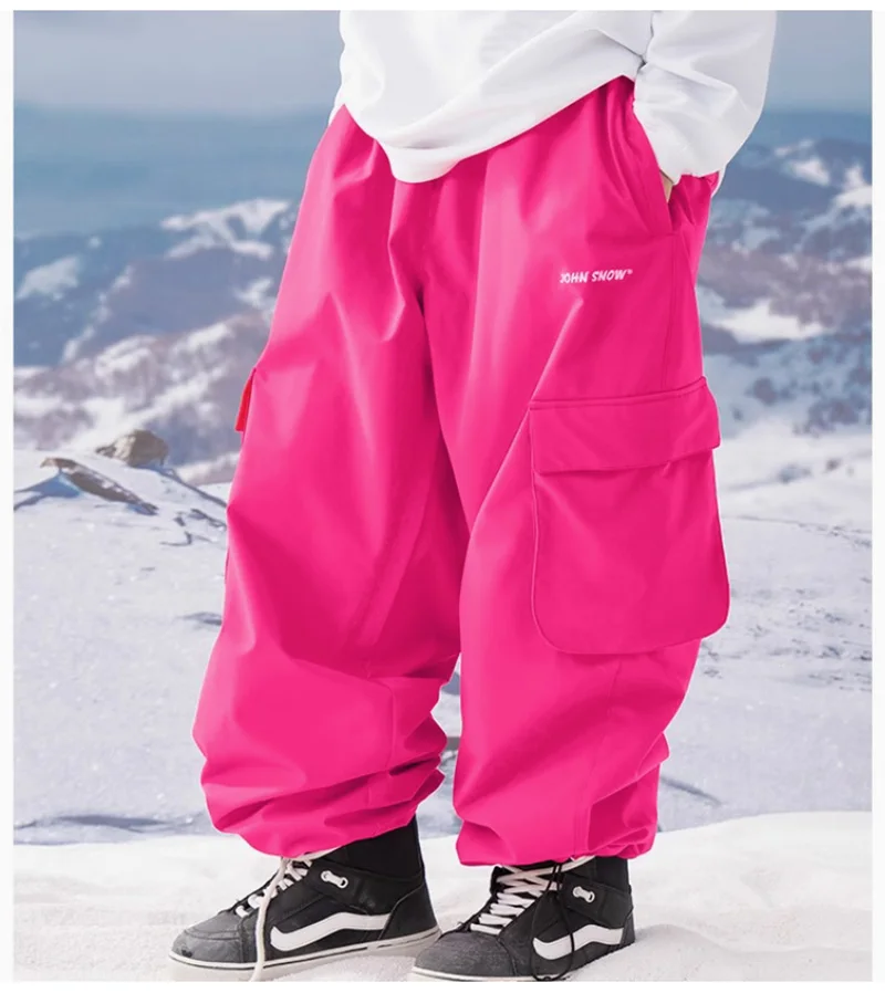 John Snow Outdoor Sport Mountain Male And Female Professional American-style Ski Pants Men And Women's Waterproof Warm Ski Pants