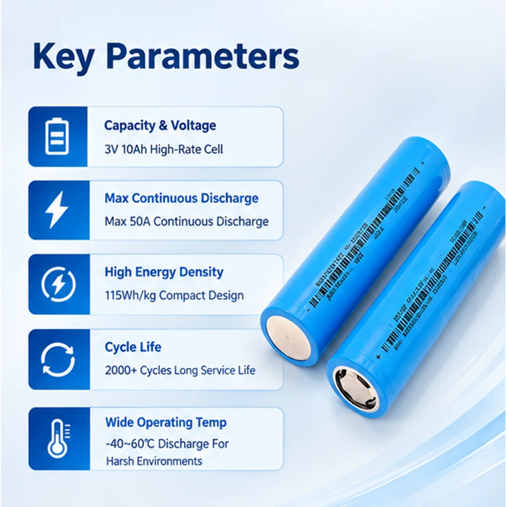 E-power Na32140-10P 3V 10Ah Sodium Ion Battery 30Wh 5C High Rate Rechargeable Cell for E-Bike Start Power Low Temperature