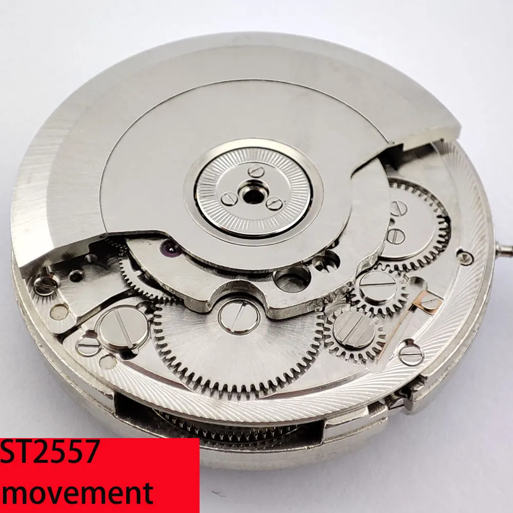 حركة النورس ST2557 3 دبابيس نصف gmt حركة ميكانيكية أوتوماتيكية 2557 حركة 9 ثانية موضع ساعة إصلاح الملحقات