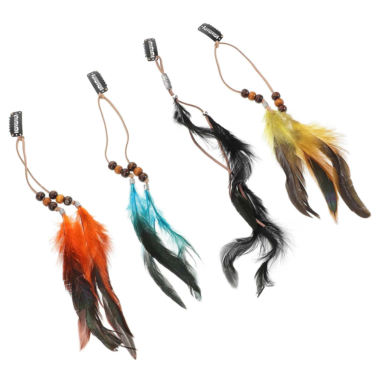 

4 pcs Vintage Boho Hair Clips Set Handmade Tassel Hair Charms For Women Pirate Cowgirl Accessories Durable Stylish Hairpin