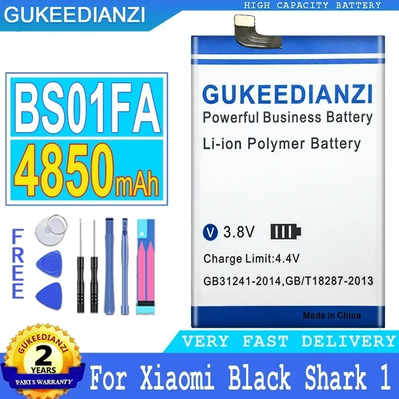 

Аккумулятор GUKEEDIANZI BS06FA BS03FA BS01FA BS05FA BS08FA для Xiaomi Black Shark 1 2 3S 3 4 5 Pro 3Pro 4Pro, 2050 мАч/5000 мАч