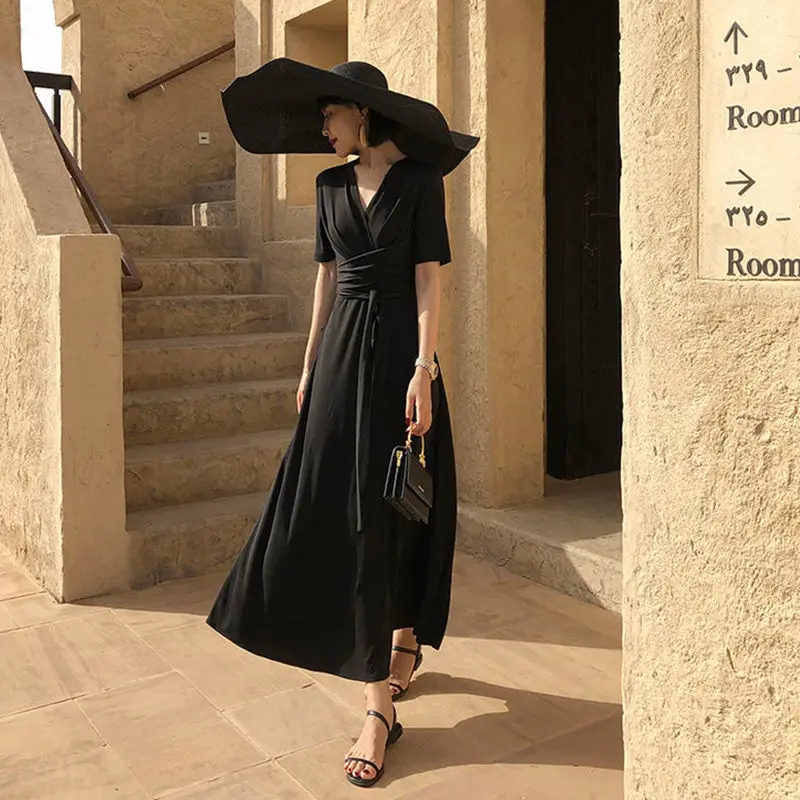 

Woman Dress Maxi Long Clothes Formal Occasion Dresses For Women 2024 Black Xl Cheap Casual Trendy Offer Stylish Loose Sale