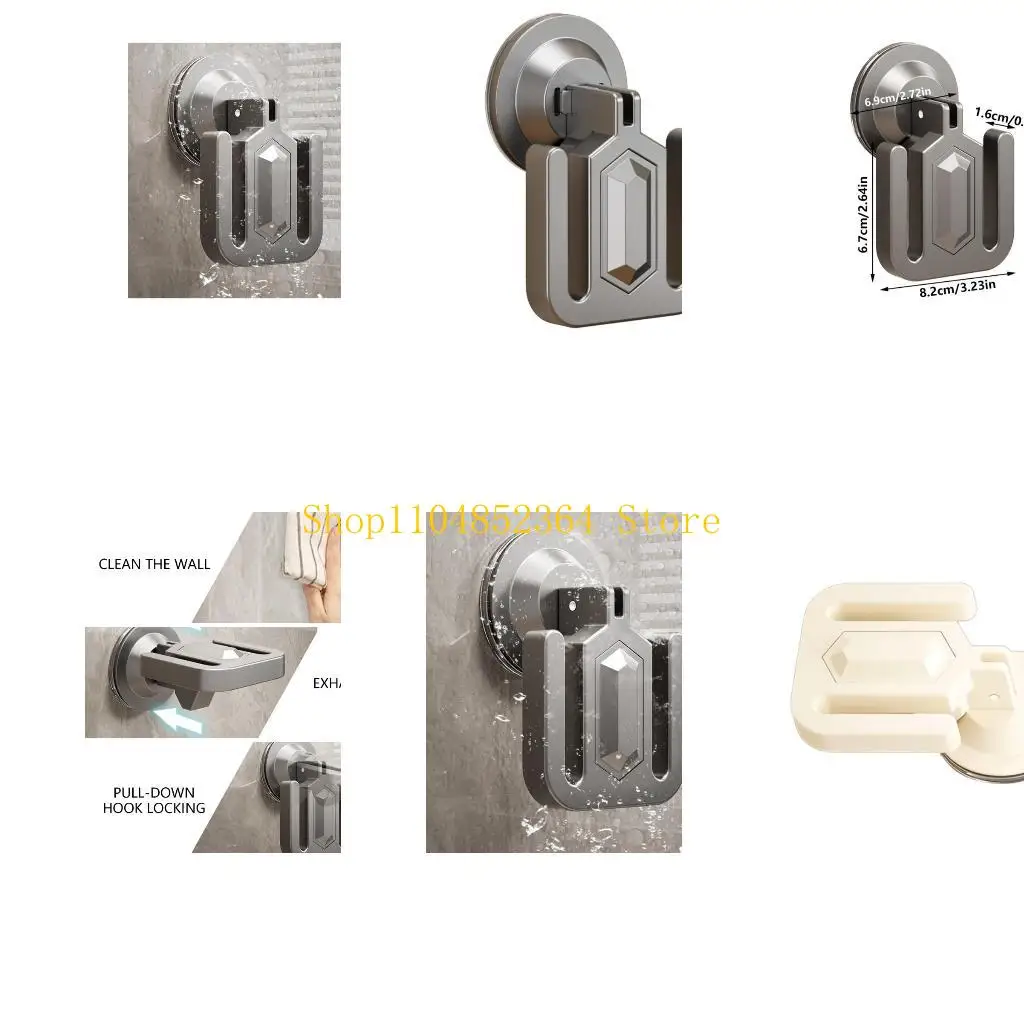 

652F Wall Mounted Slippers Hanger Shoe Storage Rack Drain Hook Suction Cup Bathroom Slipper Rack for Storage and Draining