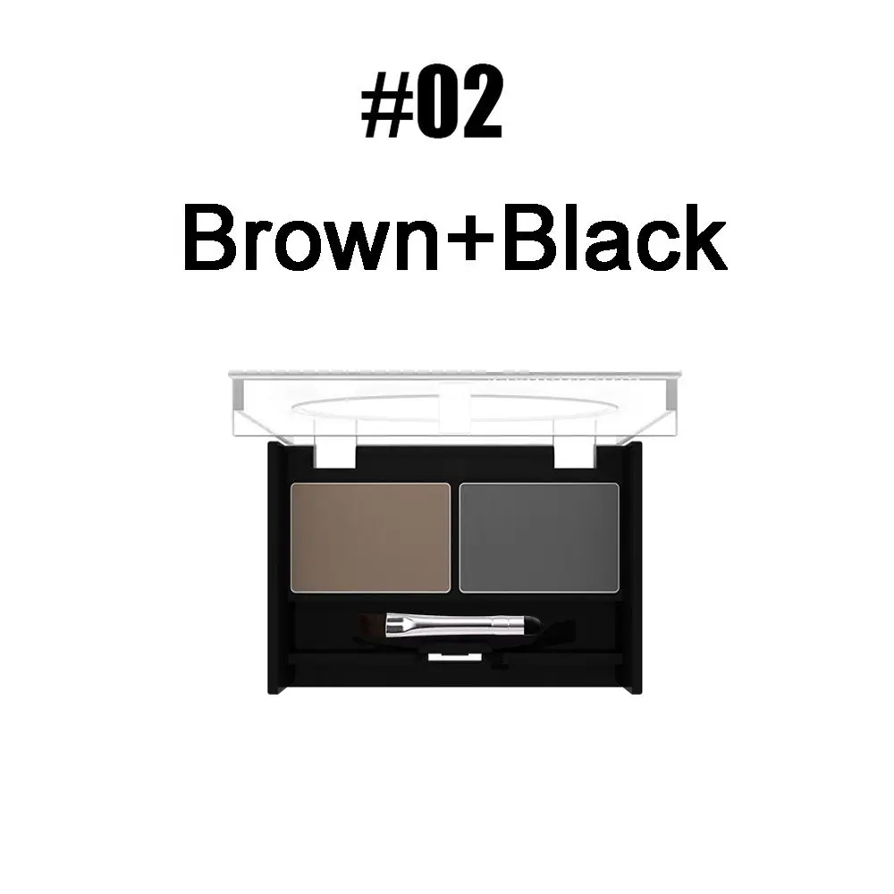 DIY Portable 2 Color Palette Beauty Cosmetic Kit Nasal Shadow Eyebrow Enhancer Makeup Tools Eyebrow Powder