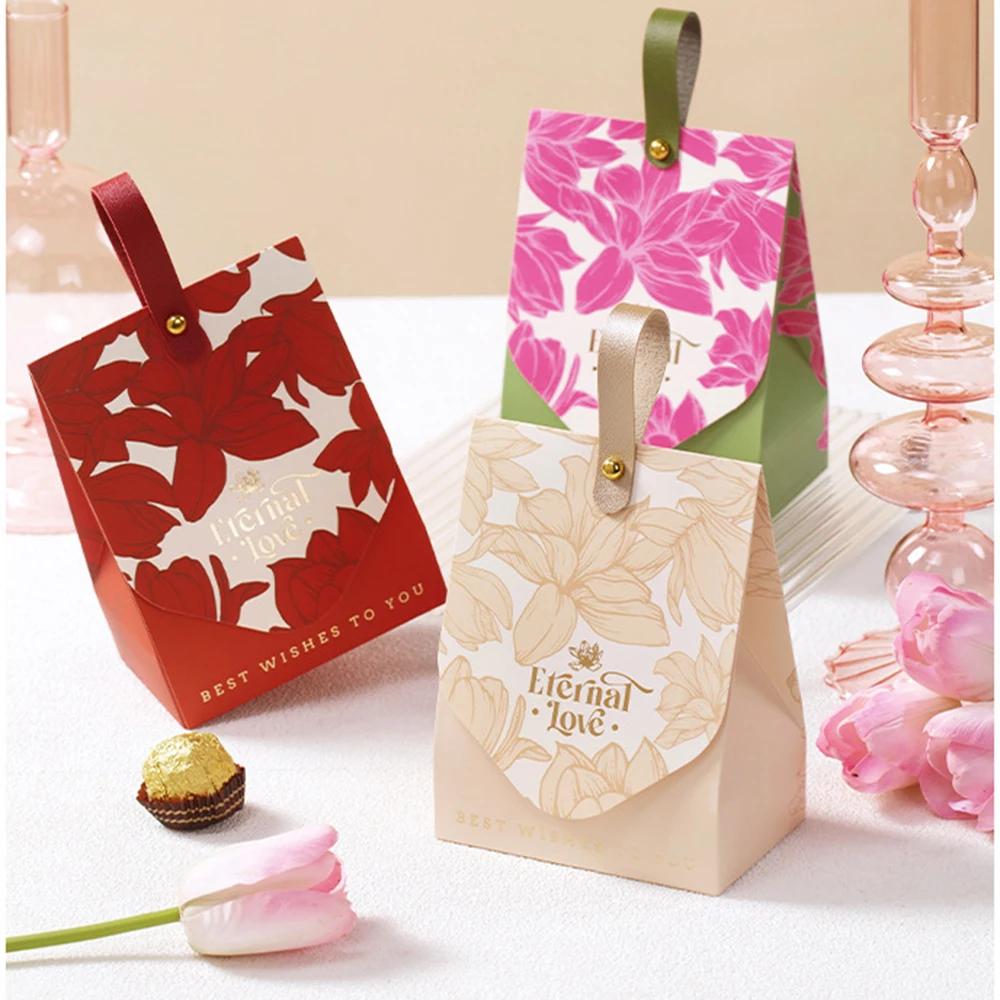 Gift Bag Simple Wedding Candy Box Candy Bag Wedding Small Paper Box Wedding Gift Festival  Party Supplies Gift Bag Kraft Paper