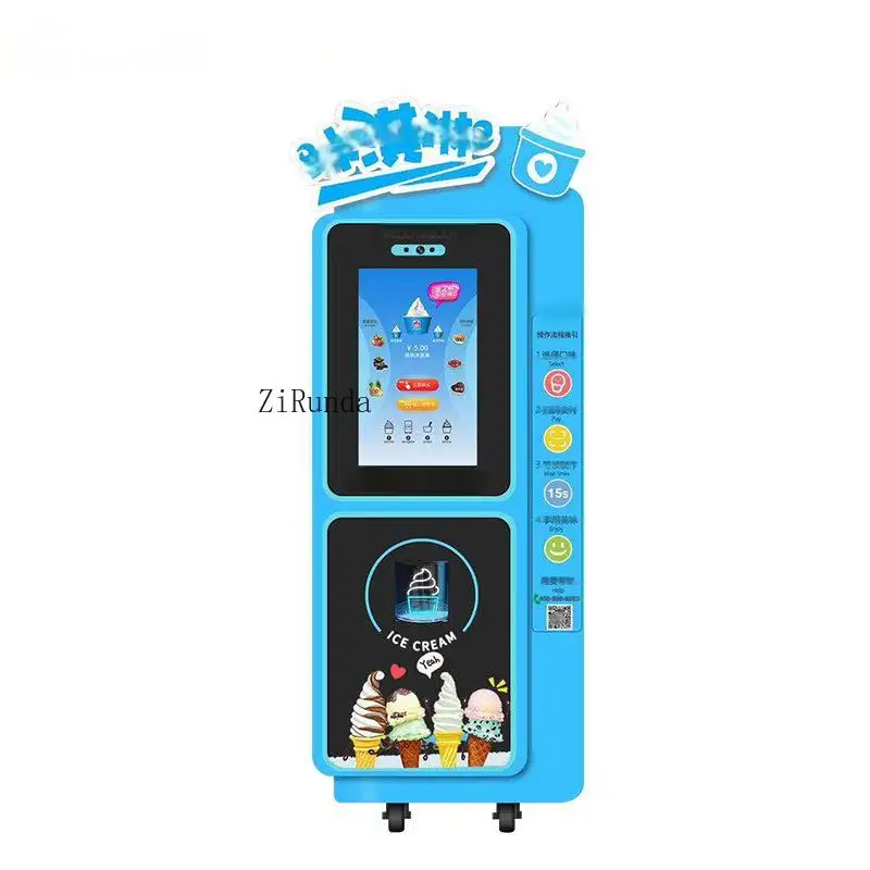 Mesin Es Krim Lunak Industri dan Komersial Otomatis dengan Rem Mesin Penjual Es Krim Lunak