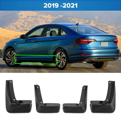 Комплект из 4 брызговиков на заказ для Volkswagen VW Jetta Mk7 2019-2021, без сверления, защита от брызг, аксессуары для автомобильных крыльев