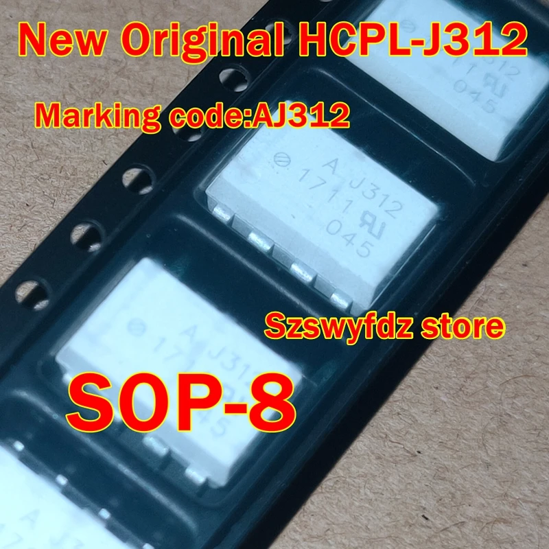 1pcs to 100pcs New Original HCPL-J312 HCPL-J312-500E SOP-8 Marking code:AJ312 2.5 Amp Output Current IGBT Gate Drive Optocoupler