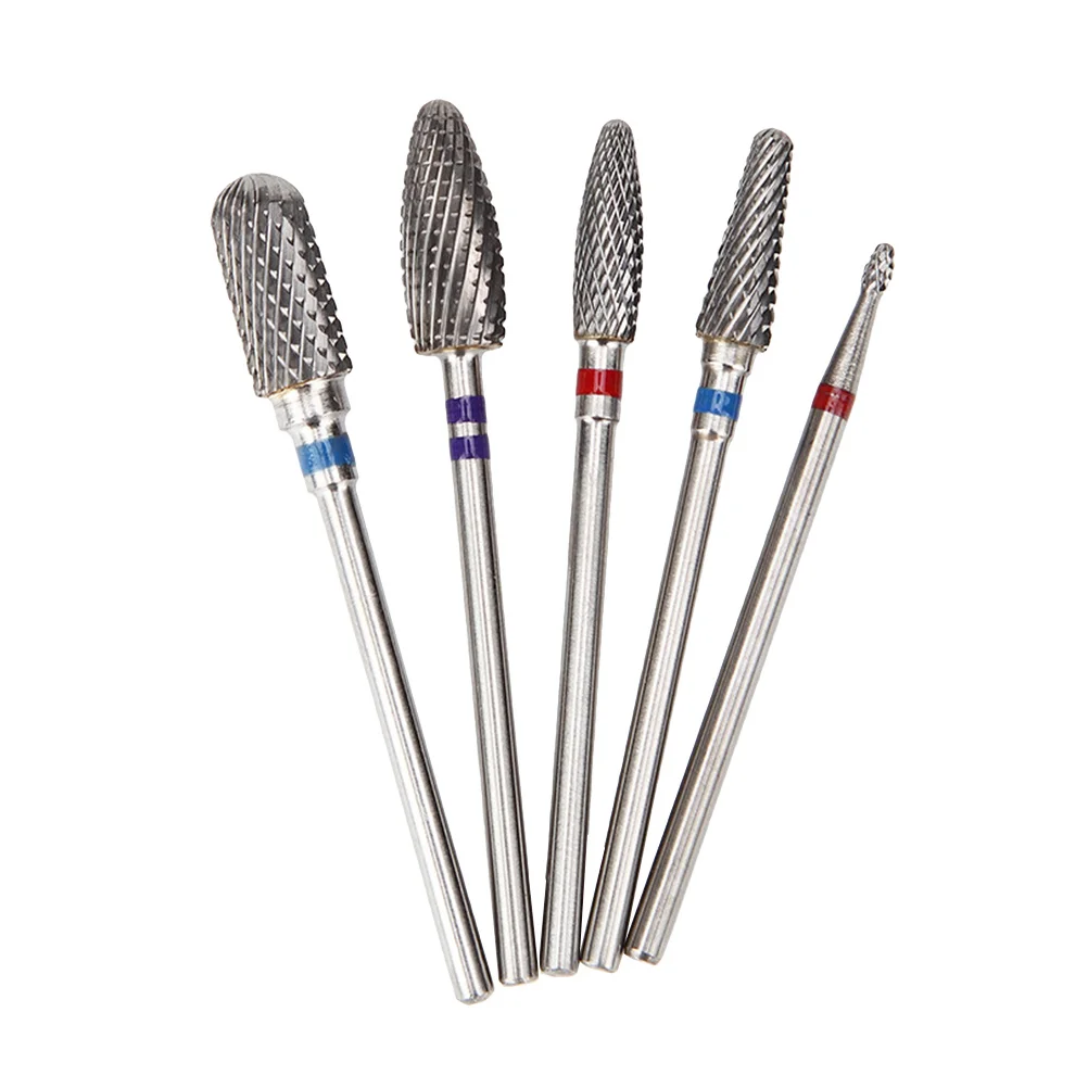 Tungsten Steel Nail Drill Bit Tools Small Round Grinding Head for Finger Toe Nails Reshape and Polish Nail Art Supplies