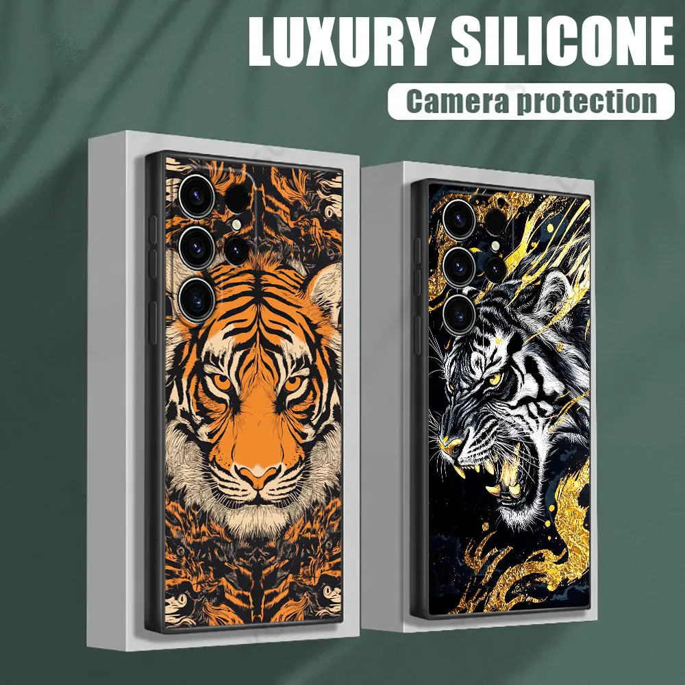 Tiger Animals Cool Phone Case for Samsung Galaxy S26 S25 Ultra S24 S23 Ultra S22 Plus S21 5G S20 S21 FE S26 Ultra S25 Soft Funda