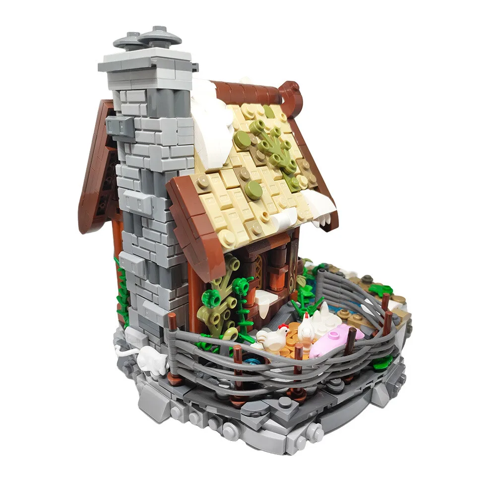 

Изготовленный на заказ MOC: C7837 Хатина из фермы викингов, модель 766, детали, подарок на Рождество