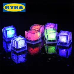 Waterproof Led Ice Cube Multi Color Flashing Glow In The Dark Light Up Luminous Ice Cubes For Bar Club Drinking Wine Party Decor