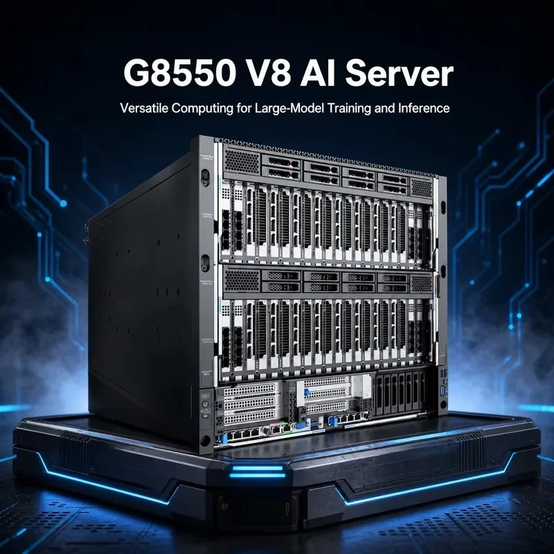 for XFUSION Dual 5th Gen EPYC 9005 Turin 6U Rack Server 24x DDR5 6400MT s PCIe 5.0 10x GPU AI High Performance Computing