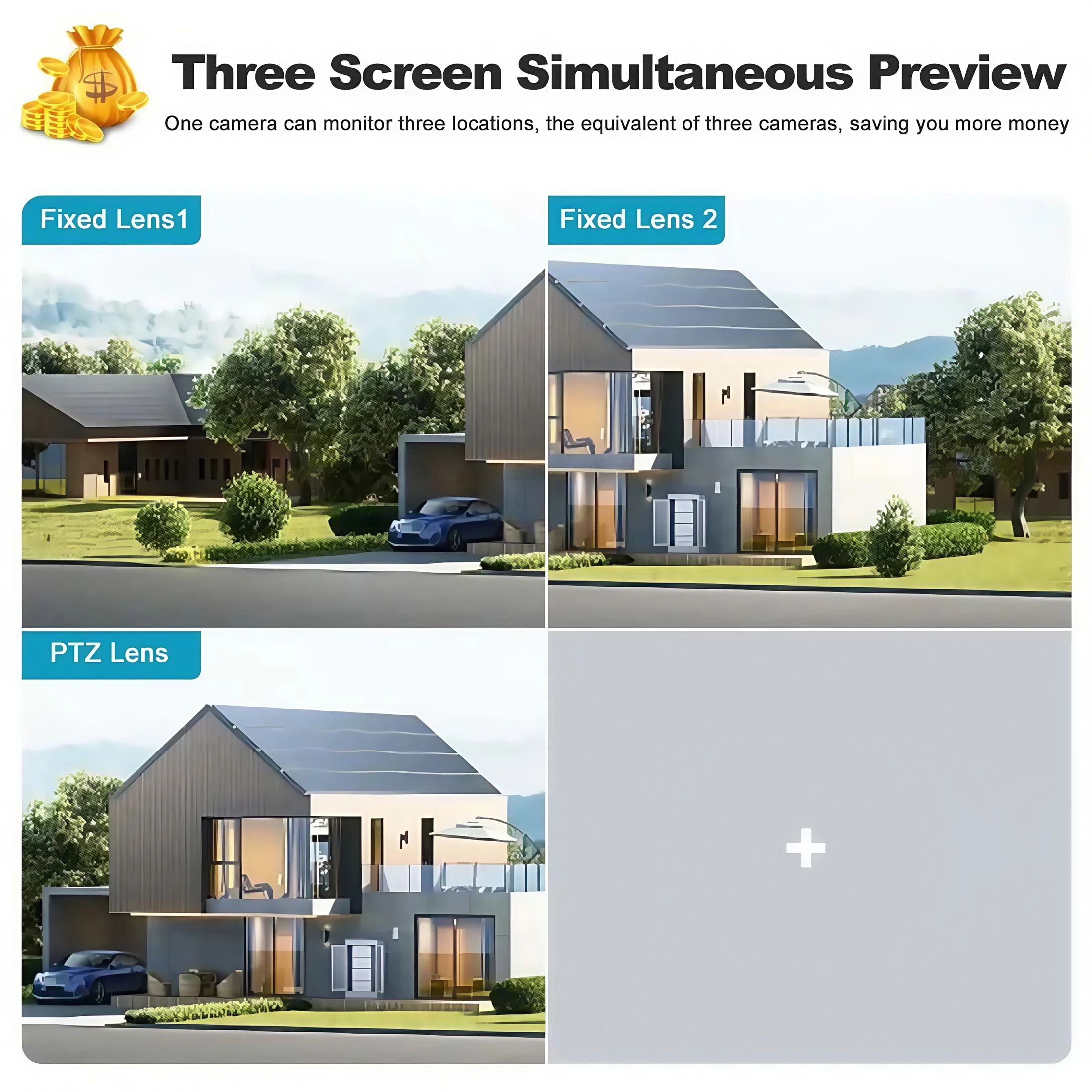 V380 Pro 3 عدسة 4G IP كاميرا تعمل بالطاقة الشمسية HD 15 MP في الهواء الطلق مقاوم للماء CCTV للرؤية الليلية اتجاهين كاميرا الصوت تتبع الهاتف المحمول كاميرا IP
