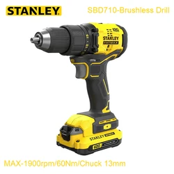 Stanley Cordless Drill SBD710 20V 60Nm 1900rpm Brushless Motor Multifunctional PowerShare 20V Battery Platform Electric Tools