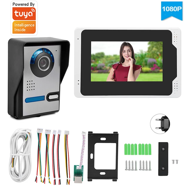 SYSD 1080P 7-Inch WiFi Video Intercom TUYA Smart Home App Villa Apartment Wireless Remote Unlocking