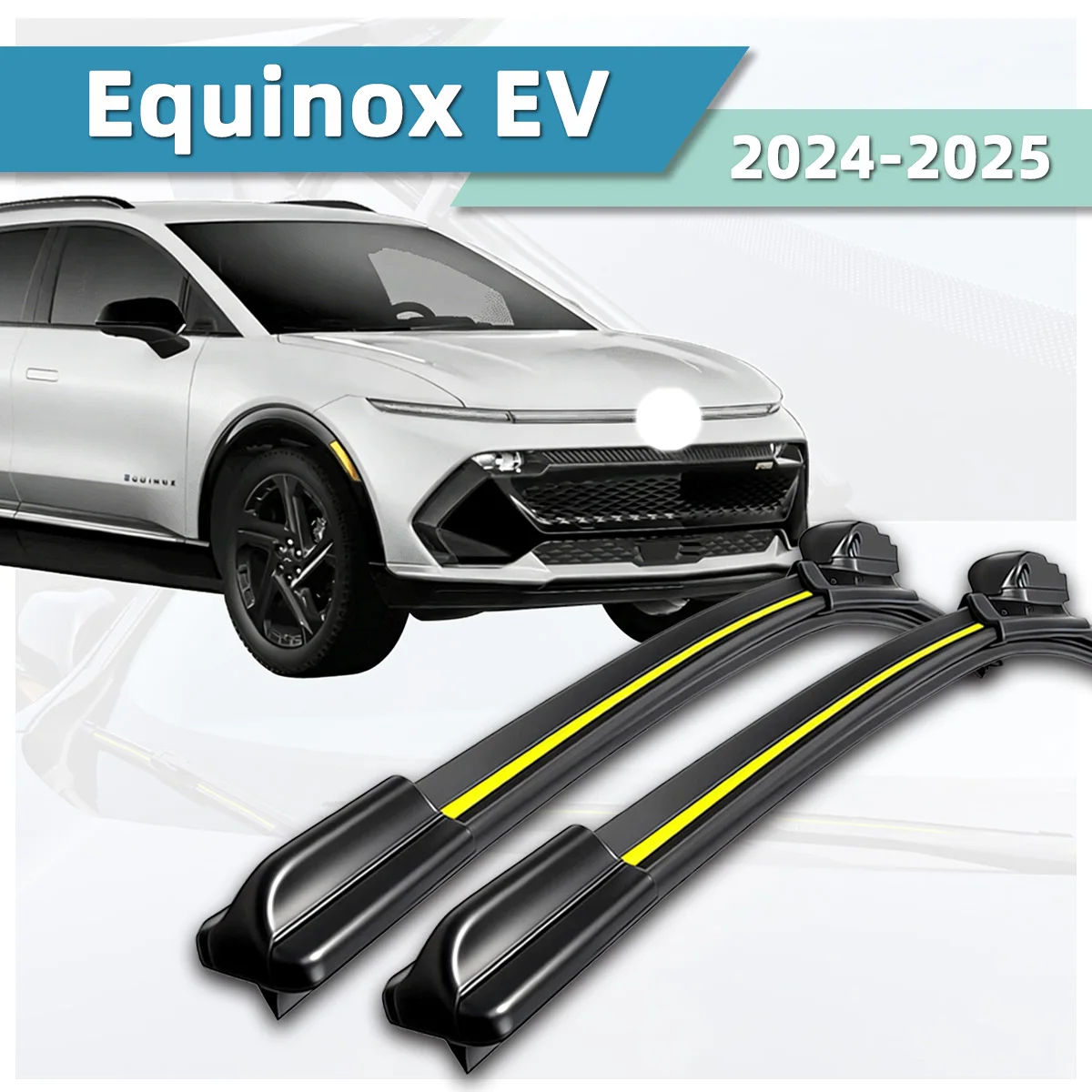 Passend für Chevrolet Equinox EV (2024-2025) Wischerblatt Naturkautschukstreifen Knochenlos Geräuscharm Auto Windschutzscheiben Frontscheibenwischer Autoteile