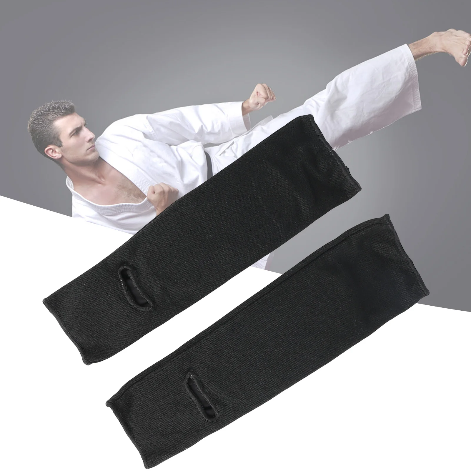 1 Pair Taekwondo Leg Instep Protection Pads Shin Guards Sponge Sports Instep Guard Kicking Sparring Training Gear Sports Safety
