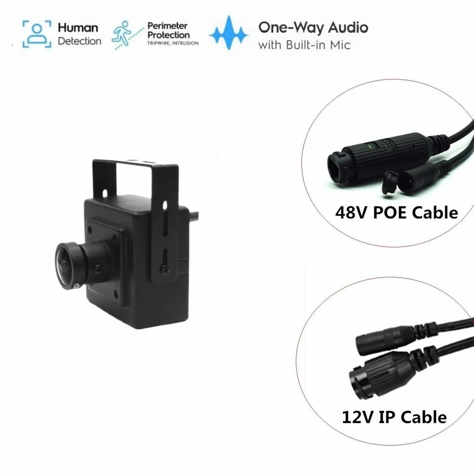 Mini telecamera IP audio 4K 5MP/4MP/3MP con microfono CCTV Telecamera di sorveglianza domestica di sicurezza HD Piccola telecamera con rilevamento umano