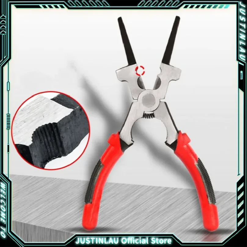 

8 Inch Multi-function Welding Pliers Flat Mouth Pincers Refined High Hardness MIG Welding Auxiliary Tool Removing Wire Cutting