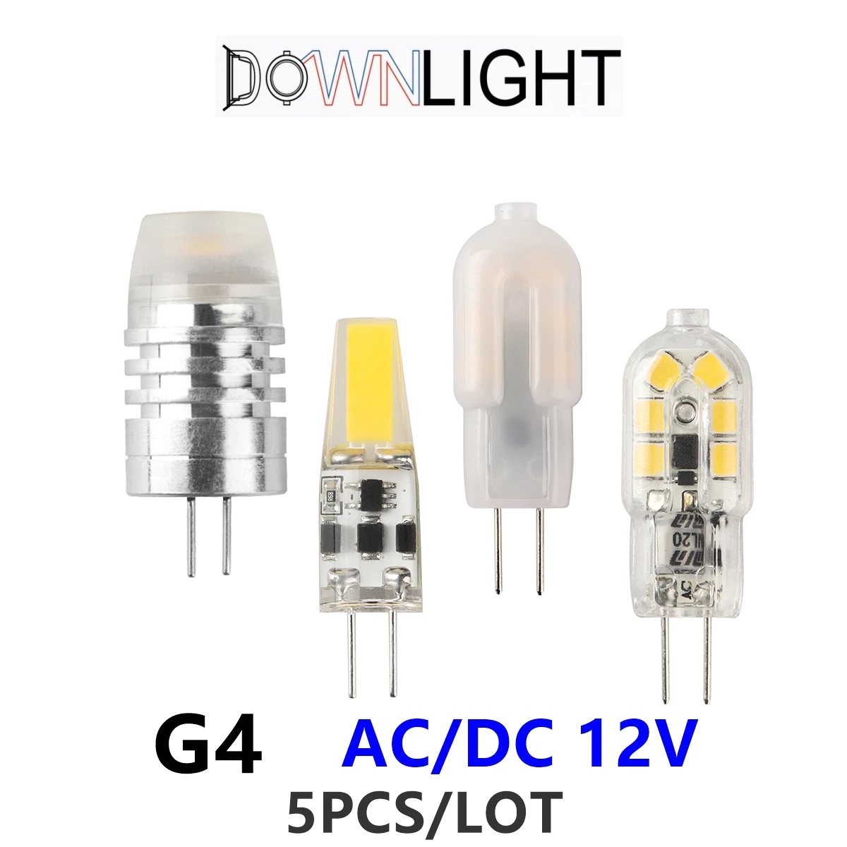 

5PCS AC/DC 12V LED MINI G4 Low power 1.2W 1.4W 3W high light efficiency strobe free for crystal chandelier kitchen study toilet
