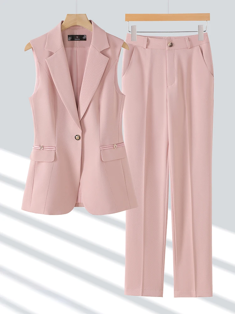 Women's Suit Vest 2026 New Spring Autumn Formal Workwear Commute Professional Outfit Polyester Long Sleeve One Button
