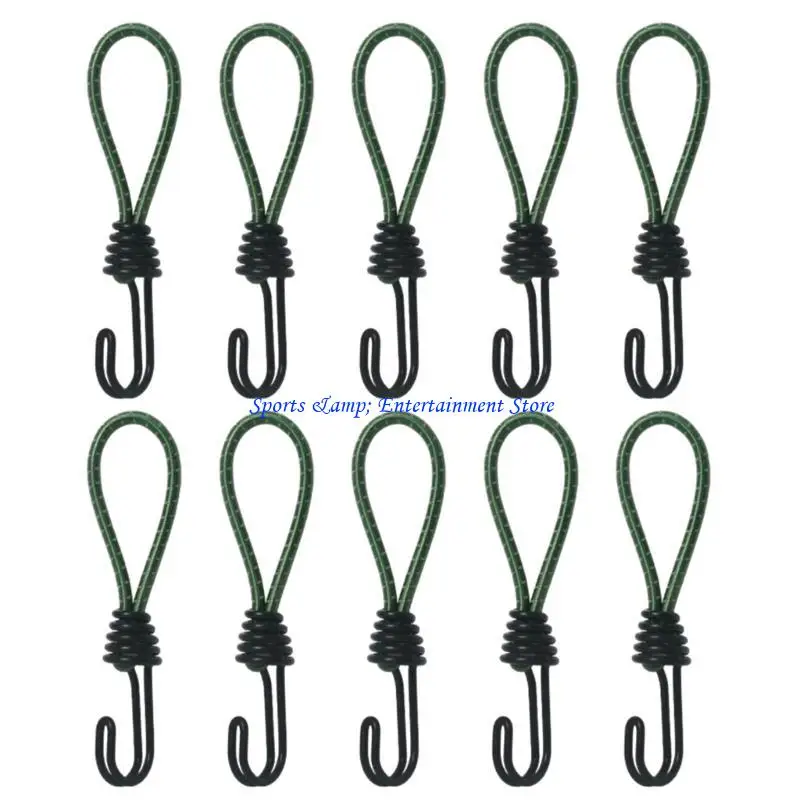 

G7NF Shock Cord Hook Tent Elastic Rope Stretch Strap Set for Tarpaulins Camping Cover