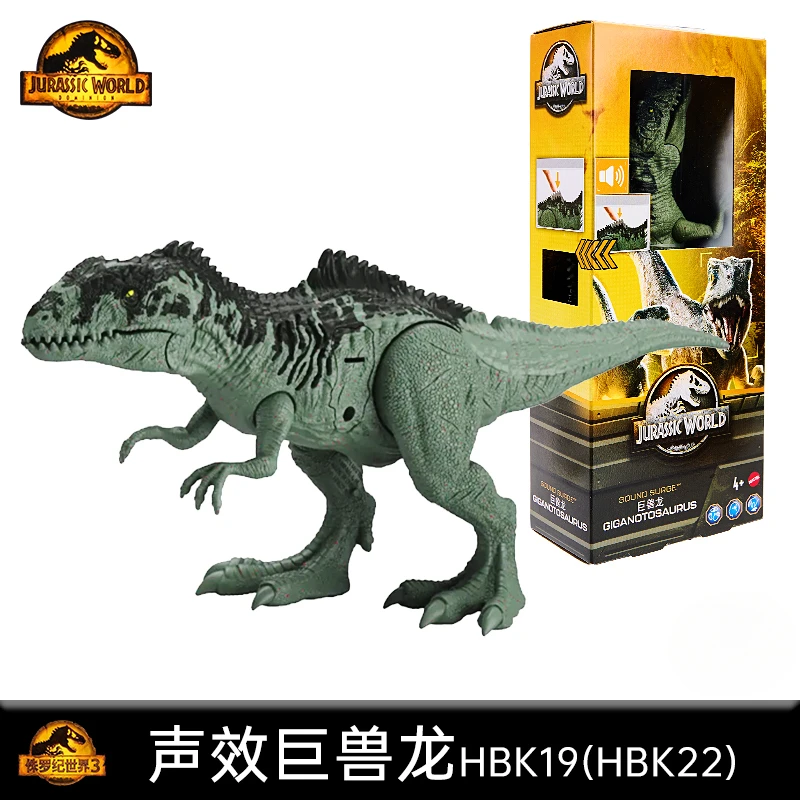 Original Mattel Jurassic World Dinosaur Action Figures Toys for Boys Anime Dino Tyrannosaurus Rex Giganotosaurus Juguetes Gift