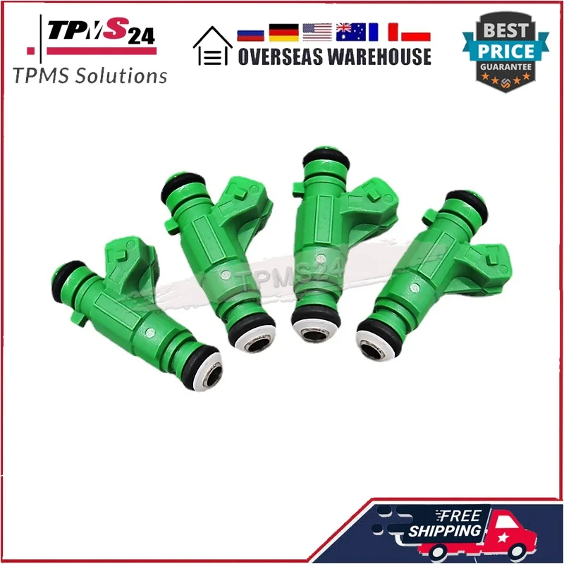 0280156020 4Pcs Fuel Injectors For Fiat Siena / Palio Strada 1.0 1.3 16V